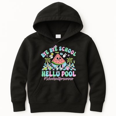 Bye Bye School Hello Pool Schools Out For Summer Teacher Kids Hoodie