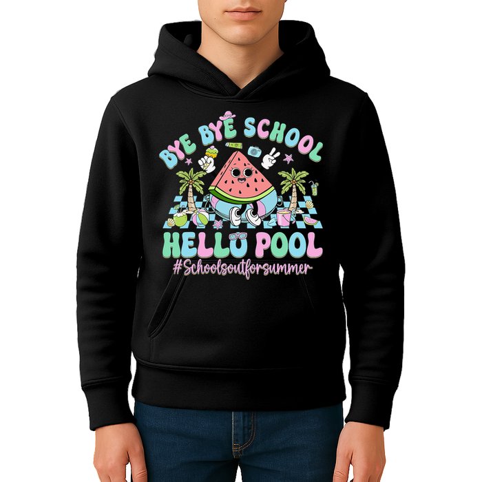 Bye Bye School Hello Pool Schools Out For Summer Teacher Kids Hoodie