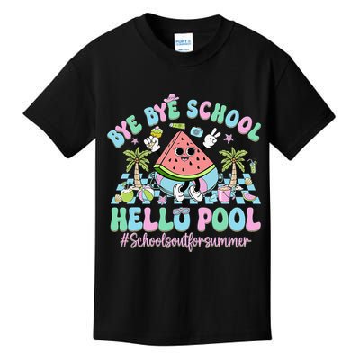 Bye Bye School Hello Pool Schools Out For Summer Teacher Kids T-Shirt