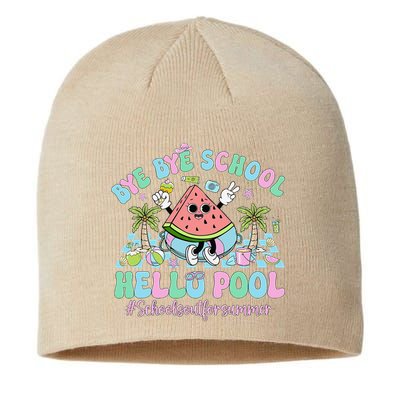 Bye Bye School Hello Pool Schools Out For Summer Teacher Sustainable Beanie