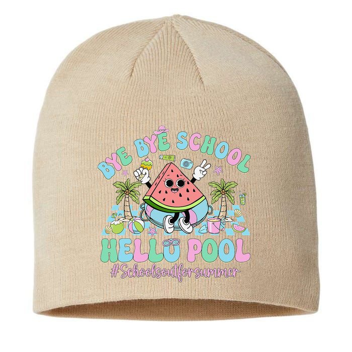 Bye Bye School Hello Pool Schools Out For Summer Teacher Sustainable Beanie