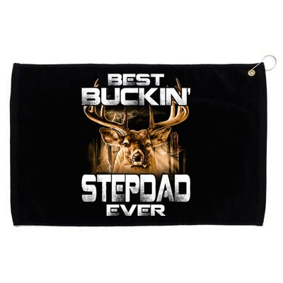 Best Buckin Stepdad Ever Deer Hunting Bucking Father Gift Grommeted Golf Towel