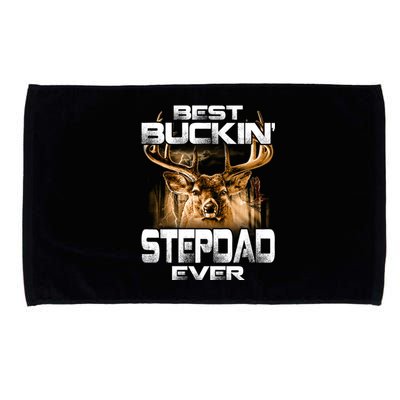 Best Buckin Stepdad Ever Deer Hunting Bucking Father Gift Microfiber Hand Towel