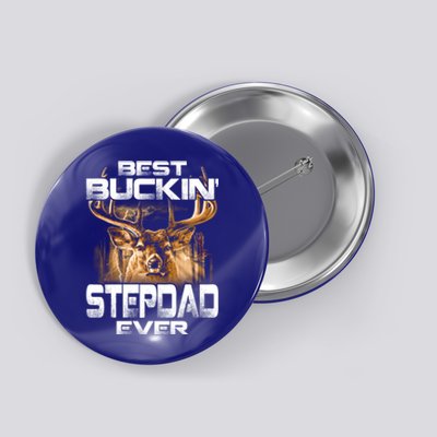 Best Buckin Stepdad Ever Deer Hunting Bucking Father Gift Button