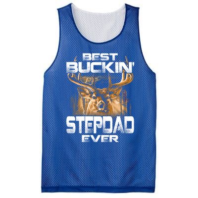 Best Buckin Stepdad Ever Deer Hunting Bucking Father Gift Mesh Reversible Basketball Jersey Tank