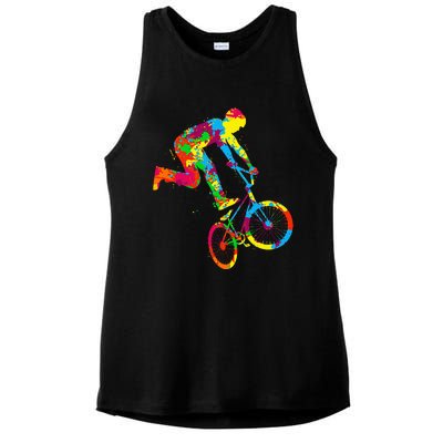 Bmx Bike Stunt Rider Children Ladies PosiCharge Tri-Blend Wicking Tank