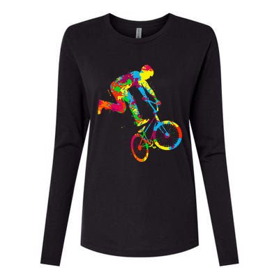 Bmx Bike Stunt Rider Children Womens Cotton Relaxed Long Sleeve T-Shirt