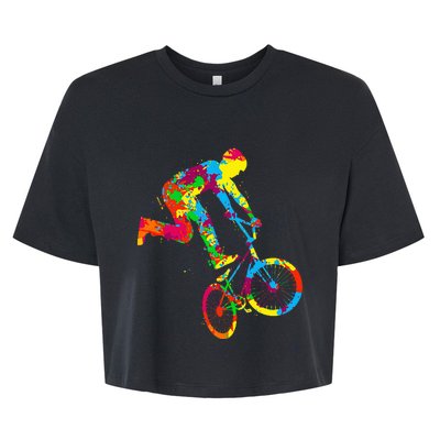 Bmx Bike Stunt Rider Children Bella+Canvas Jersey Crop Tee