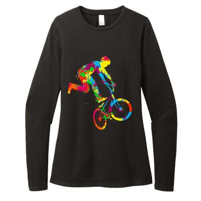 Bmx Bike Stunt Rider Children Womens CVC Long Sleeve Shirt