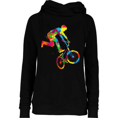 Bmx Bike Stunt Rider Children Womens Funnel Neck Pullover Hood