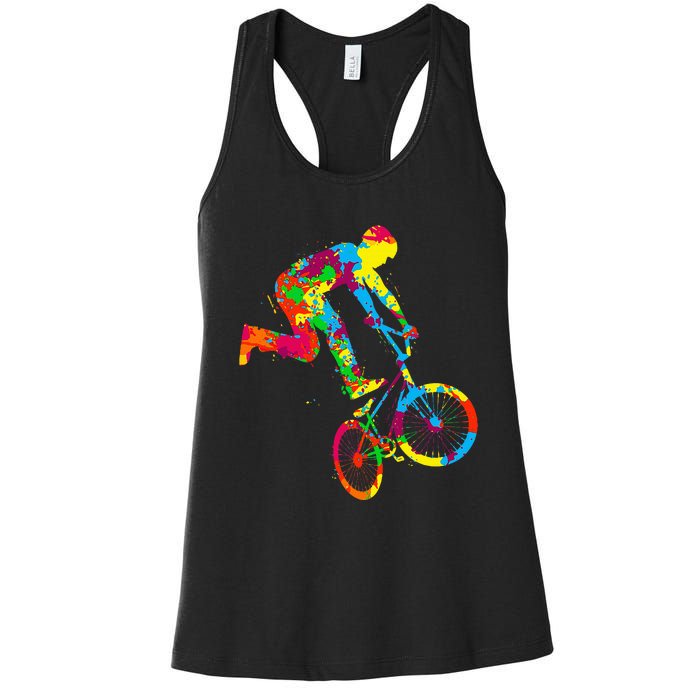 Bmx Bike Stunt Rider Children Women's Racerback Tank