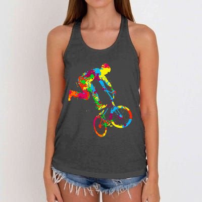 Bmx Bike Stunt Rider Children Women's Knotted Racerback Tank