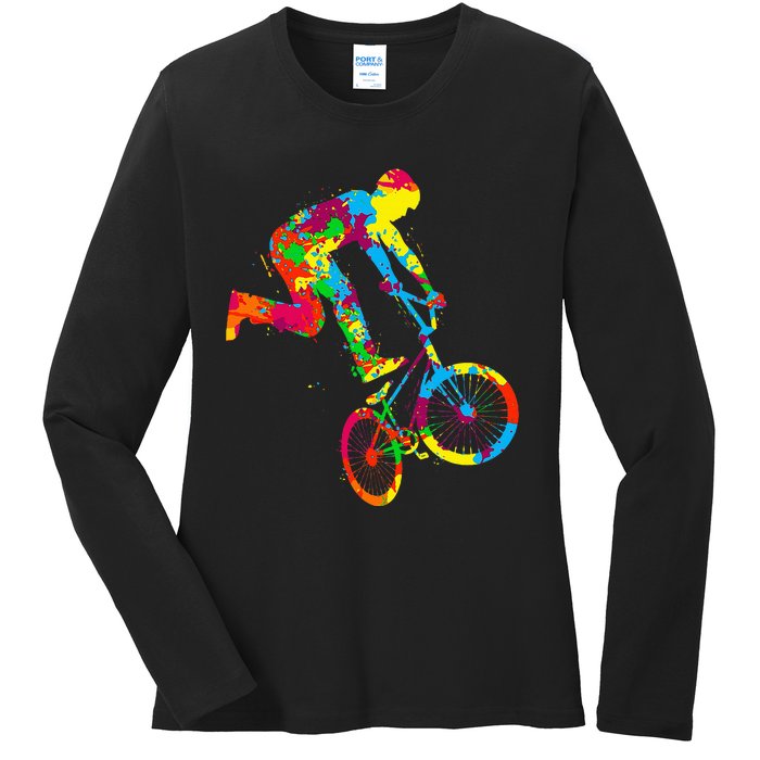 Bmx Bike Stunt Rider Children Ladies Long Sleeve Shirt