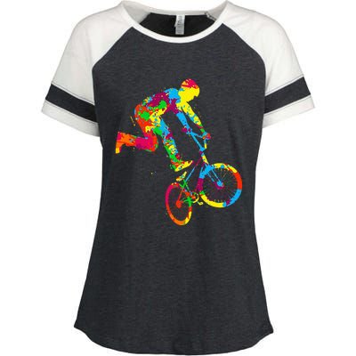 Bmx Bike Stunt Rider Children Enza Ladies Jersey Colorblock Tee