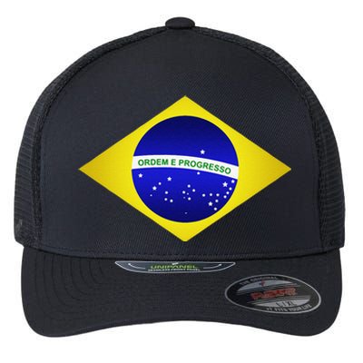 Brazil Brazilian Soccer Football Brazilian Flag Flexfit Unipanel Trucker Cap