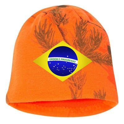 Brazil Brazilian Soccer Football Brazilian Flag Kati - Camo Knit Beanie