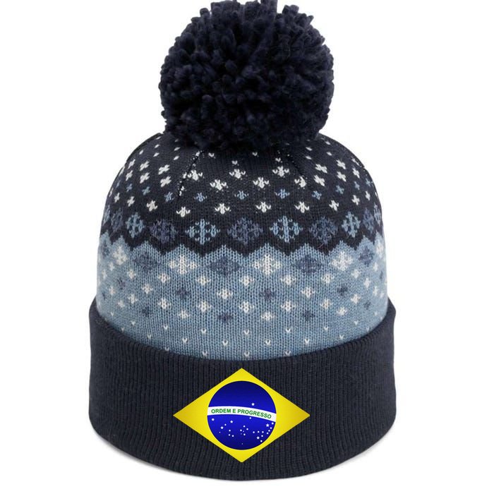 Brazil Brazilian Soccer Football Brazilian Flag The Baniff Cuffed Pom Beanie