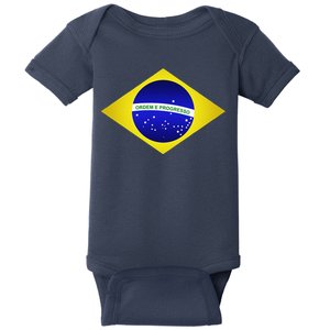 Brazil Brazilian Soccer Football Brazilian Flag Baby Bodysuit