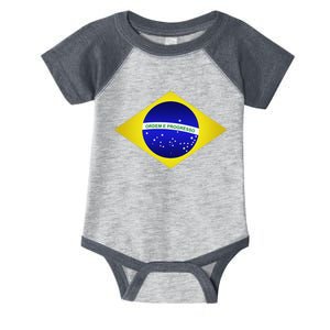 Brazil Brazilian Soccer Football Brazilian Flag Infant Baby Jersey Bodysuit