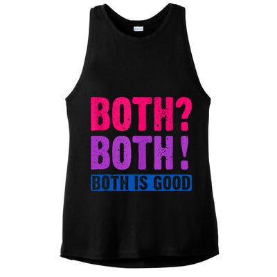 Bisexuality, Bisexual Saying, Both Both! Both Is Good Ladies PosiCharge Tri-Blend Wicking Tank