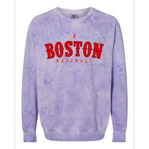 Boston Baseball Sports Fan Colorblast Crewneck Sweatshirt