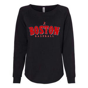 Boston Baseball Sports Fan Womens California Wash Sweatshirt