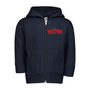 Boston Baseball Sports Fan Toddler Zip Fleece Hoodie