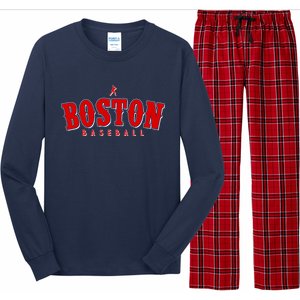 Boston Baseball Sports Fan Long Sleeve Pajama Set