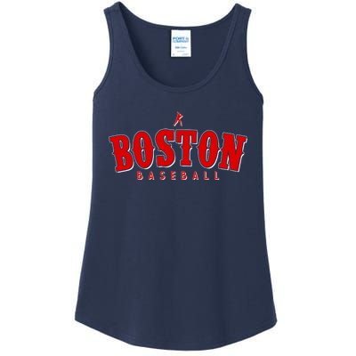 Boston Baseball Sports Fan Ladies Essential Tank