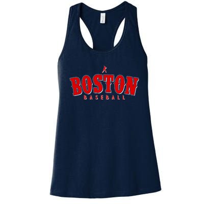 Boston Baseball Sports Fan Women's Racerback Tank