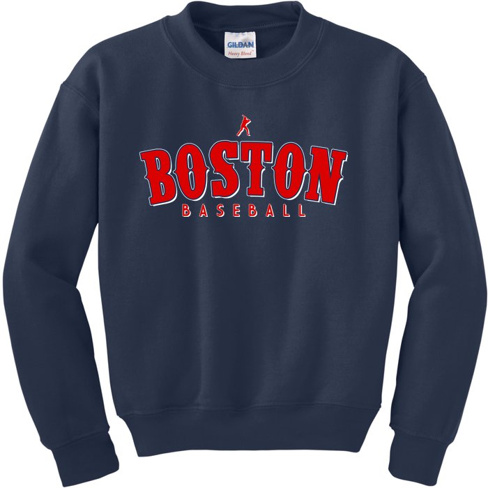 Boston Baseball Sports Fan Kids Sweatshirt