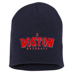 Boston Baseball Sports Fan Short Acrylic Beanie