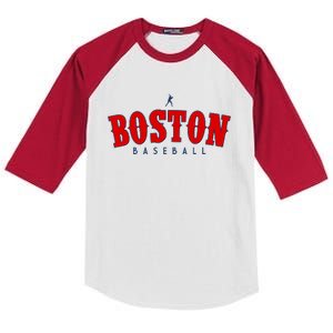 Boston Baseball Sports Fan Kids Colorblock Raglan Jersey