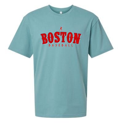 Boston Baseball Sports Fan Sueded Cloud Jersey T-Shirt