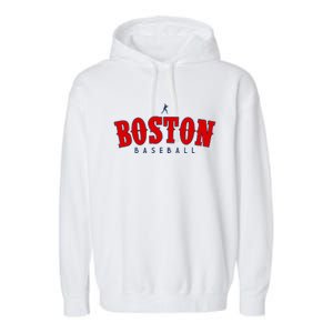 Boston Baseball Sports Fan Garment-Dyed Fleece Hoodie