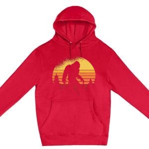 Bigfoot Believer Silhouette Sasquatch Hide And Seek Premium Pullover Hoodie