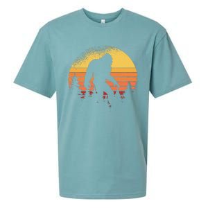 Bigfoot Believer Silhouette Sasquatch Hide And Seek Sueded Cloud Jersey T-Shirt