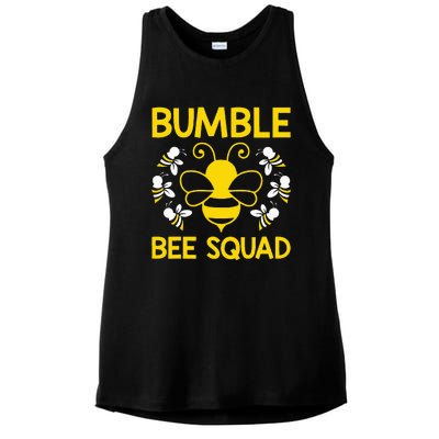 Bumble Bee Squad Bumblebee Team Group Ladies PosiCharge Tri-Blend Wicking Tank