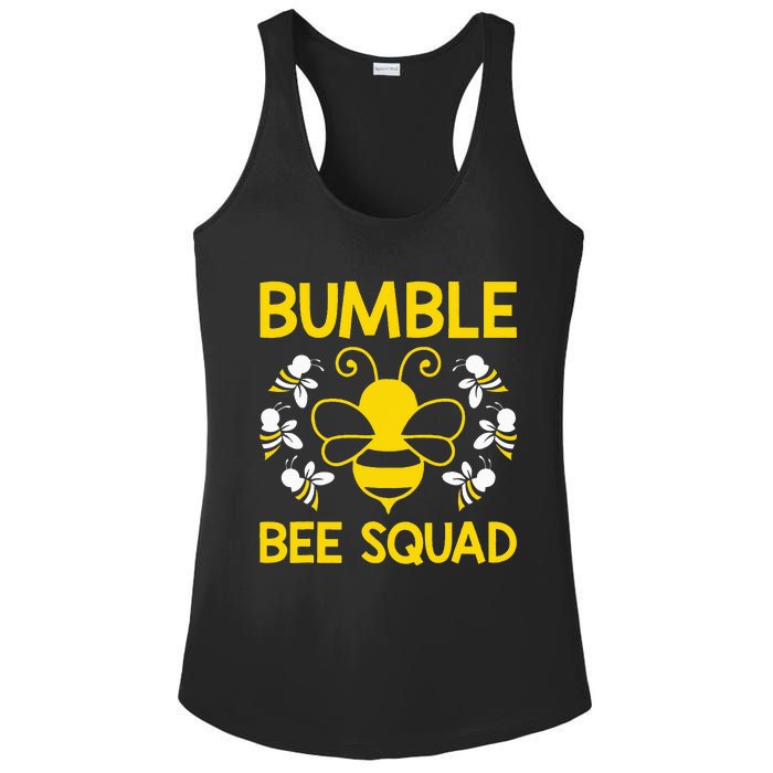 Bumble Bee Squad Bumblebee Team Group Ladies PosiCharge Competitor Racerback Tank