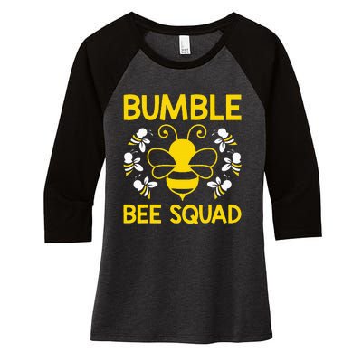 Bumble Bee Squad Bumblebee Team Group Women's Tri-Blend 3/4-Sleeve Raglan Shirt