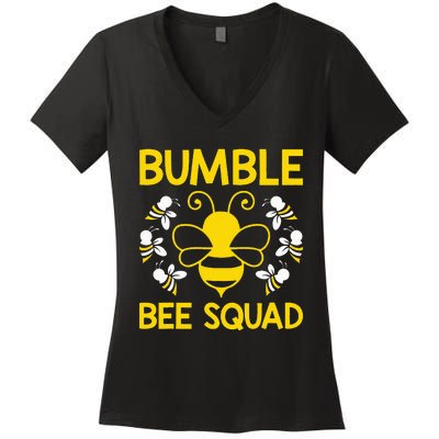 Bumble Bee Squad Bumblebee Team Group Women's V-Neck T-Shirt