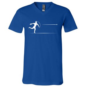 Baseball Baller Sports Player Lover Coach Graphic Gift V-Neck T-Shirt