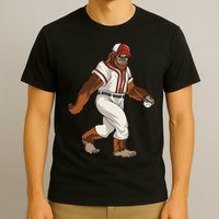 Bigfoot Baseball Sasquatch Playing Baseball Player T-Shirt