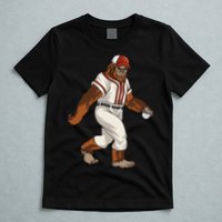 Bigfoot Baseball Sasquatch Playing Baseball Player T-Shirt