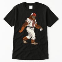 Bigfoot Baseball Sasquatch Playing Baseball Player Tall T-Shirt