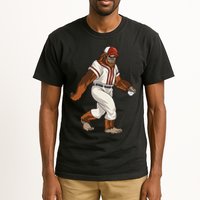 Bigfoot Baseball Sasquatch Playing Baseball Player Tall T-Shirt