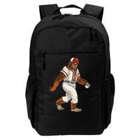 Bigfoot Baseball Sasquatch Playing Baseball Player Backpack