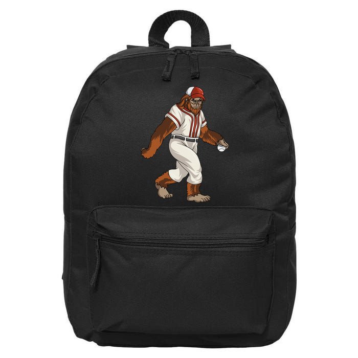 Bigfoot Baseball Sasquatch Playing Baseball Player 16 in Basic Backpack