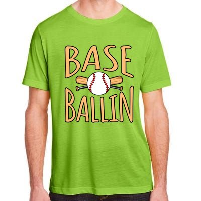 Baseball Ballin Sports Player Lover Coach Graphic Great Gift Adult ChromaSoft Performance T-Shirt