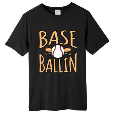 Baseball Ballin Sports Player Lover Coach Graphic Great Gift Tall Fusion ChromaSoft Performance T-Shirt